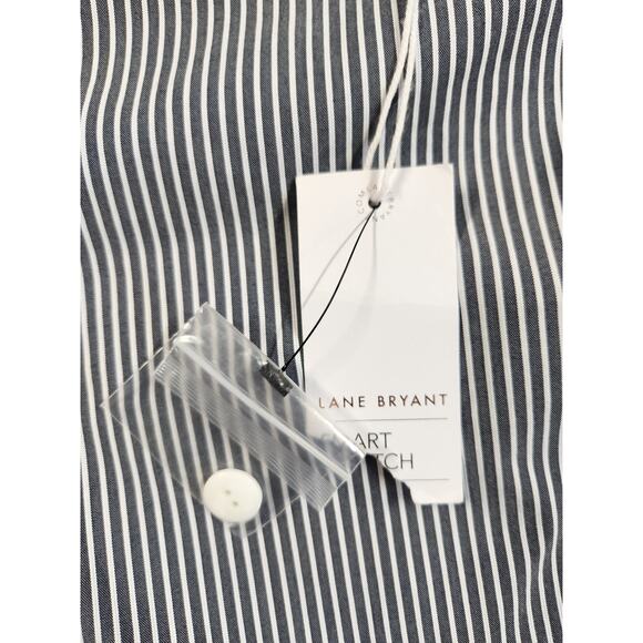 Lane Bryant The Allie Crop Pants Womnes Size 18 Blue Stripped Stretch NEW NWT - Picture 3 of 13